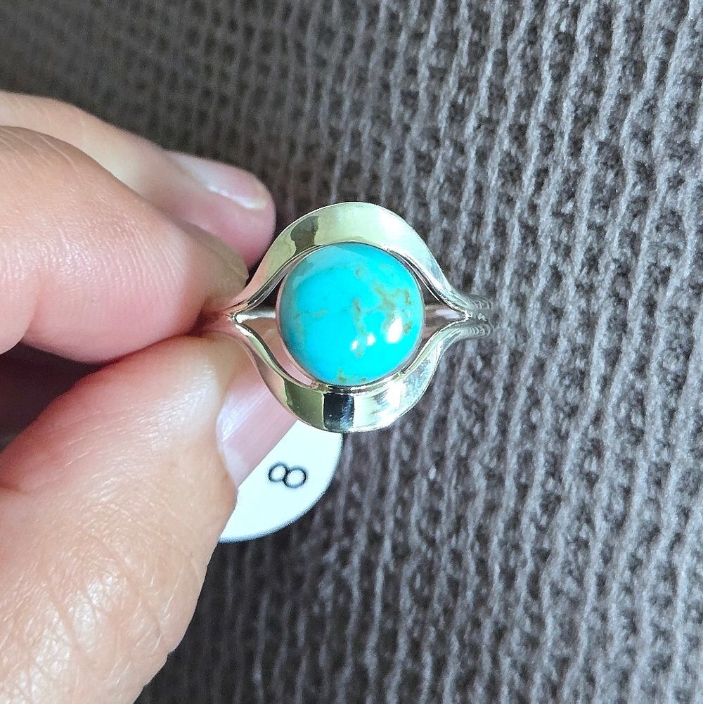 Sterling Silver🤍 Mexican🇲🇽 Turquoise Ring - NWT - Picture 1 of 16